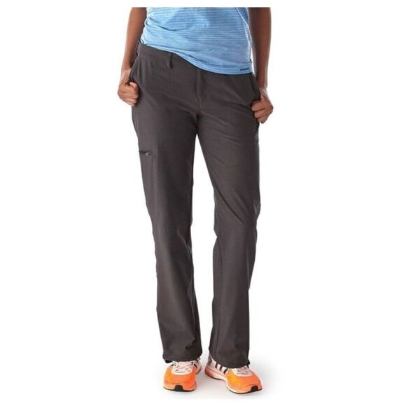 Patagonia Women’s 8 Happy Hike Pants Gray Straight Leg Gorpcore Lightweight - Picture 1 of 13